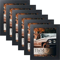 WallsThatSpeak Vertically or Horizontally Hanging Black 11" x 14" Picture Frame with Glass, 6ct.