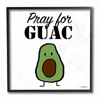 Stupell Industries Pray for Guac Black Framed Wall Art