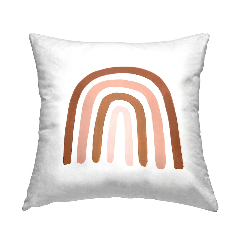 Stupell Industries Southwestern Desert Themed Rainbow Arches Pink Beige Throw Pillow 18" x 18"