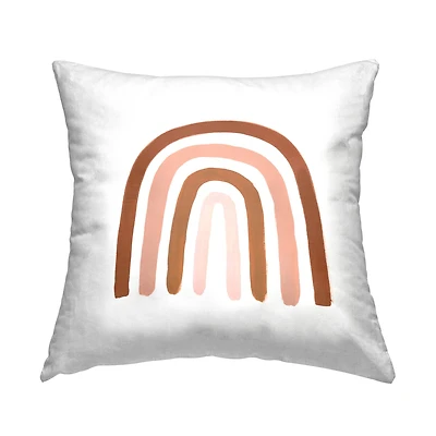 Stupell Industries Southwestern Desert Themed Rainbow Arches Pink Beige Throw Pillow 18" x 18"