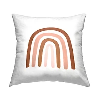 Stupell Industries Southwestern Desert Themed Rainbow Arches Pink Beige Throw Pillow 18" x 18"