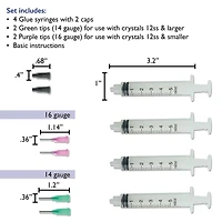 The Beadsmith® Crystal FX™ Thick Viscosity Glue Syringes & Tips