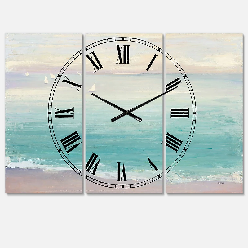 Designart 'From The Shore Traditional Multipanel Wall Clock