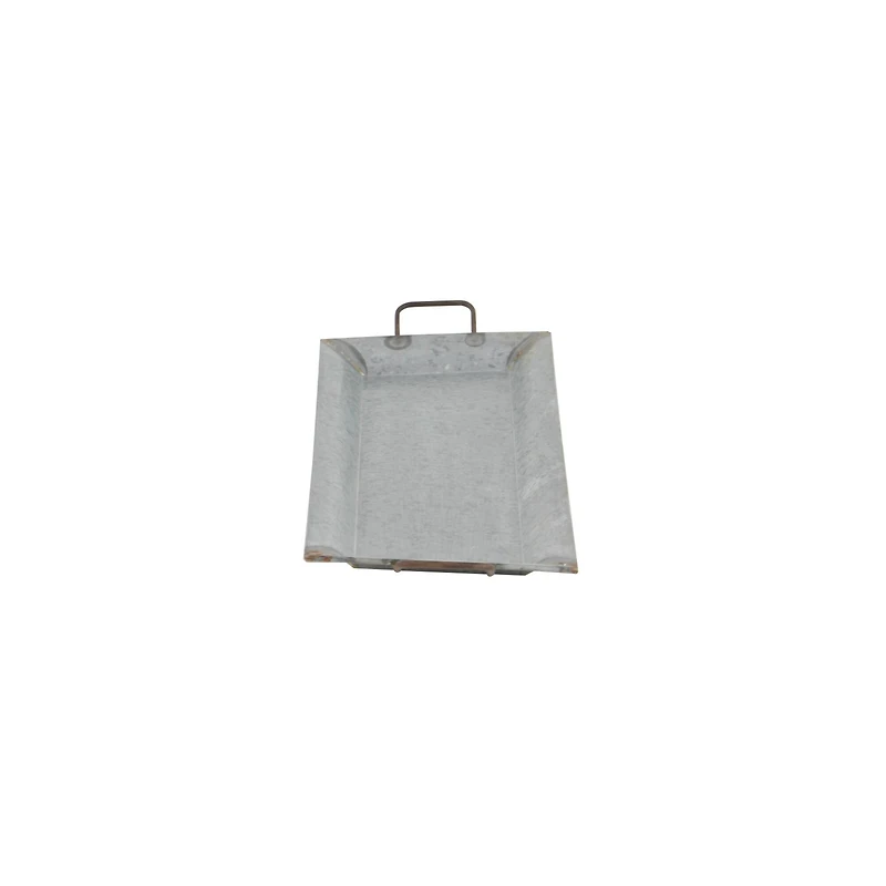 Gray Metal Farmhouse Tray Set