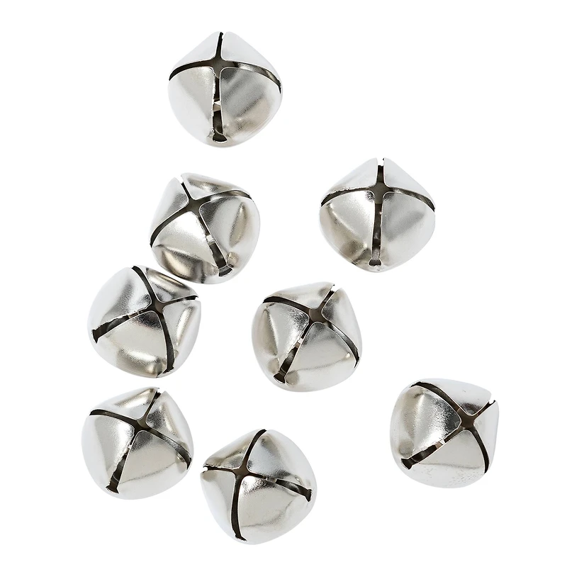 12 Packs: 8 ct. (96 total) 30mm Silver Jingle Bells by Creatology™