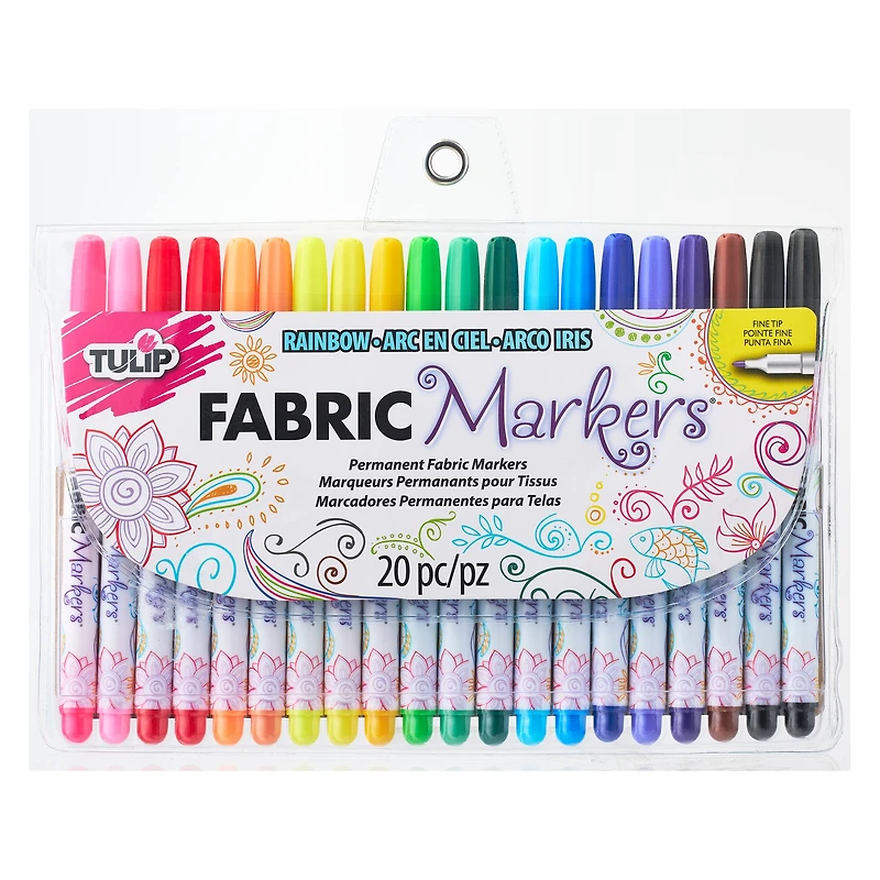 12 Packs: 20 ct. (240 total) Tulip® Fabric Markers® Fine Writers
