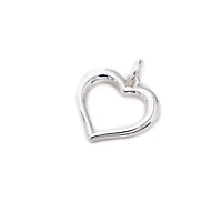 Charmalong™ Silver Plated Open Heart Charm by Bead Landing™