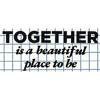 Leisure Arts® Vinyl Matte Black Together Is a Beautiful Place Decal