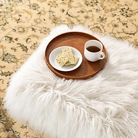 Glitzhome® 24" Faux Fur Acrylic Bench