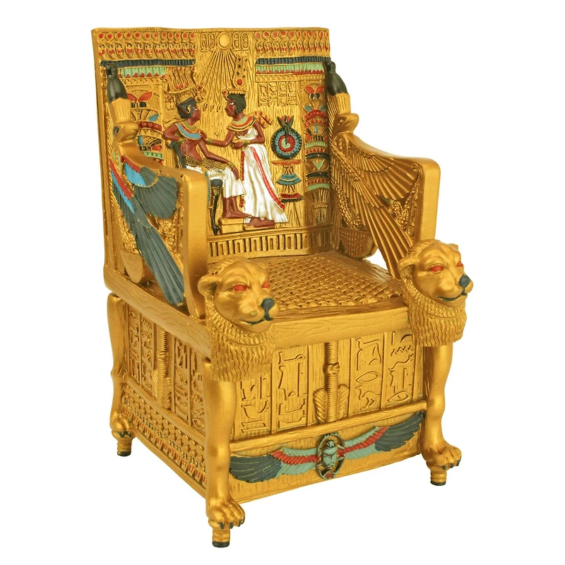 7" King Tut's Golden Throne Treasure Box