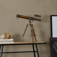 18" Brass Metal Telescope Decoration