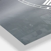 Designart 'Pier And Boats At Seashore Beach Style Multipanel Wall Clock