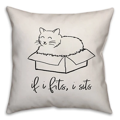 If I Fits, I Sits Throw Pillow