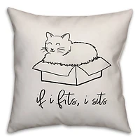 If I Fits, I Sits Throw Pillow