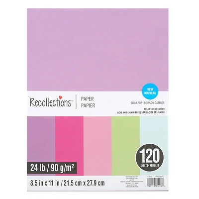 8.5" x 11" Mixed 24lb. Solid Core Paper Pack by Recollections