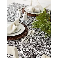 Damask Black Tablecloth 60" x 84"