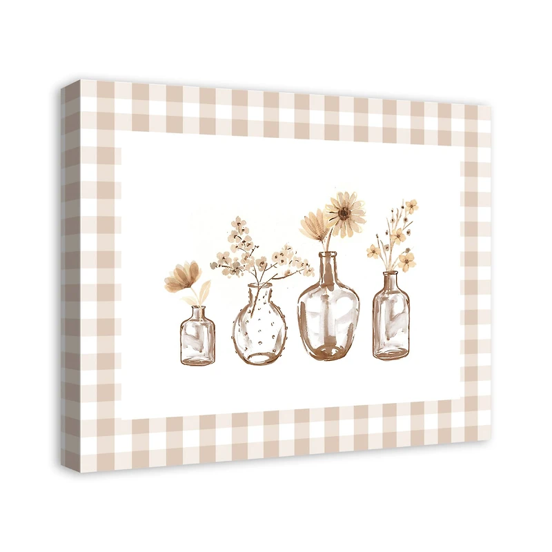 Amber Flower Jar Still 20" x 24" Canvas Wall Art
