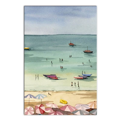 Day On The Beach 24" x 36" Canvas Wall Art