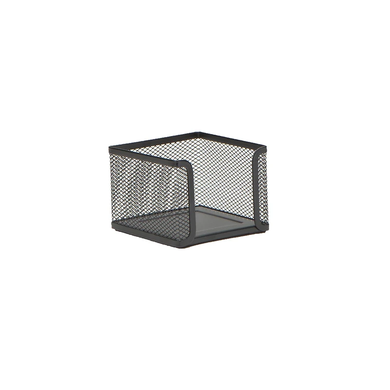 Mind Reader 4 Piece Black Desk Organizer Set with Metal Mesh Trash Can