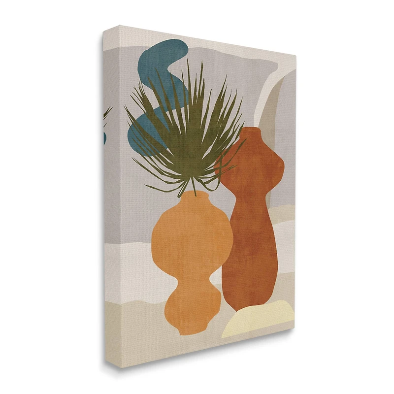 Stupell Industries Western Abstract Vases Brown Orange Green Canvas Wall Art