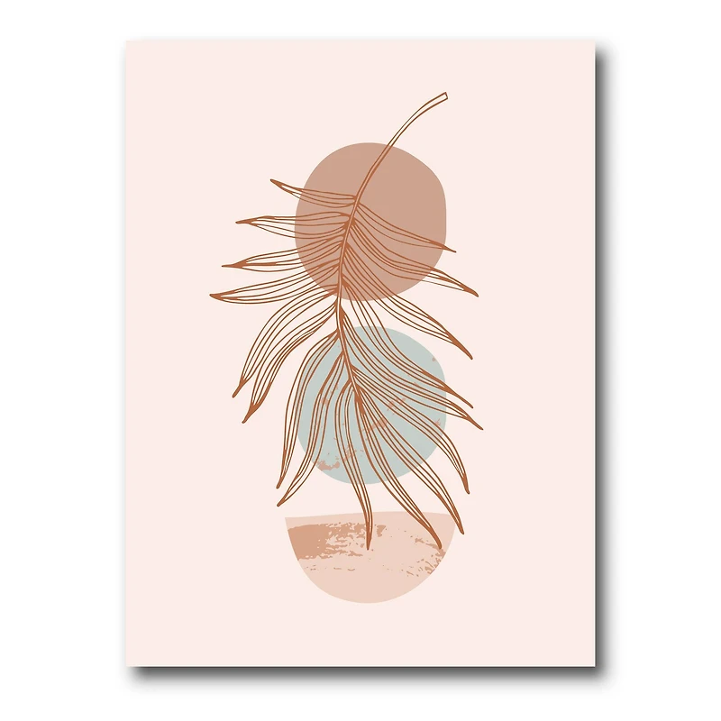 Designart - Moon & Sun Shapes In Retro Terracotta Tones II