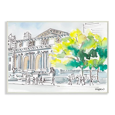 Stupell Industries Classic City Architecture Urban Watercolor Landscape Wall Plaque