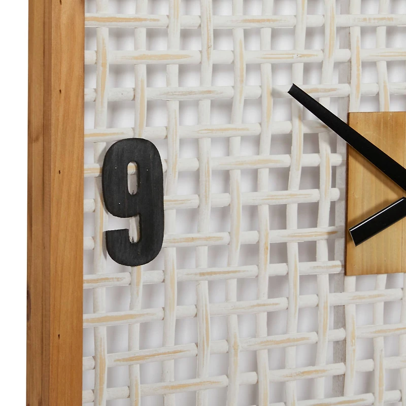 White Farmhouse Wood Wall Clock, 24" x 24"