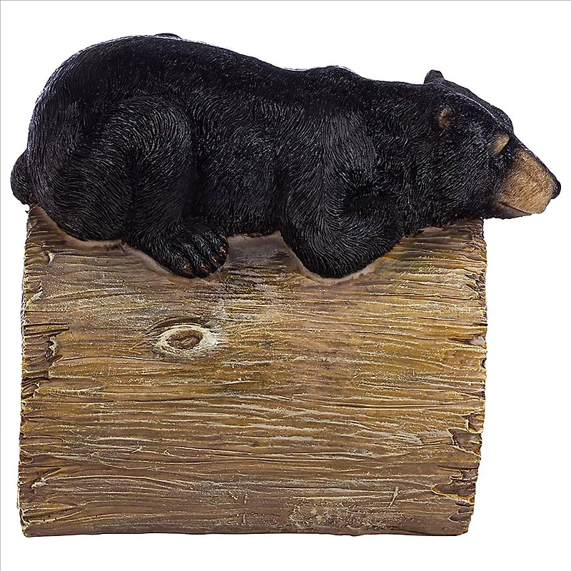 Design Toscano 9" Black Bear Gutter Guardian Downspout Statue