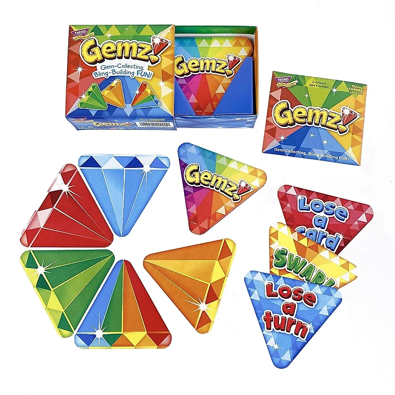 Trend Enterprises® Gemz!™ Three Corner Card Game