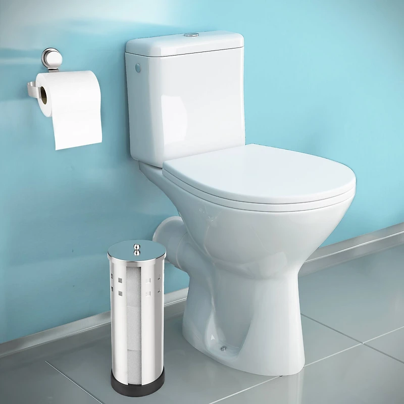 Hastings Home Chrome Toilet Paper Holder Canister