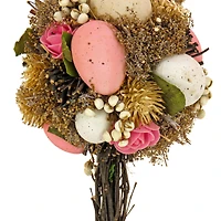 14" Easter Egg Single Ball Topiary Tree Tabletop Accent