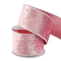 2.5" x 20ft. Blush Wired Velvet Ribbon by Celebrate It®