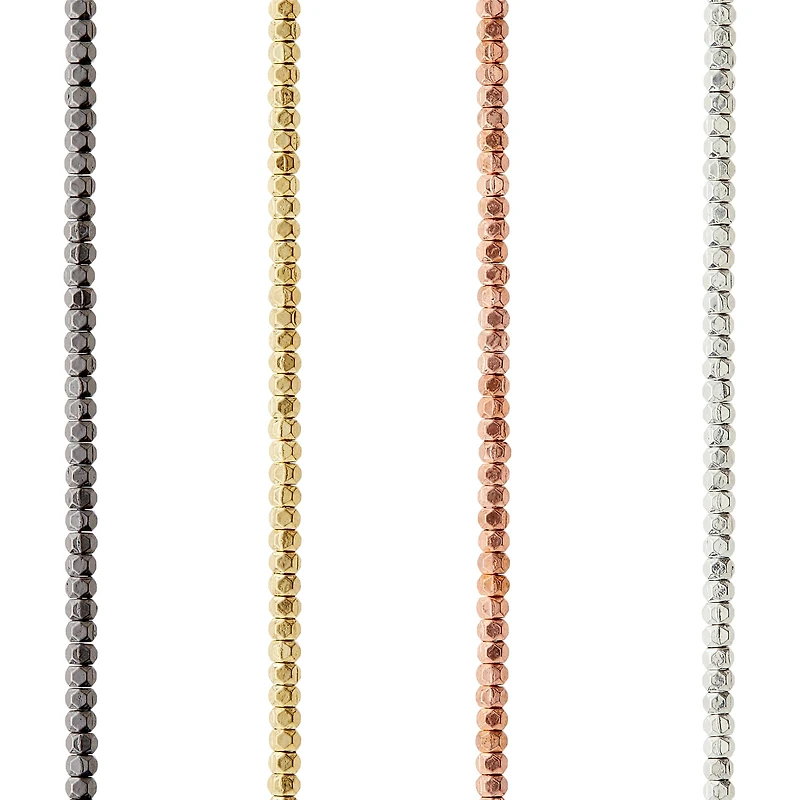 12 Pack: Metal Faceted Rondelle Beads, 3mm by Bead Landing®