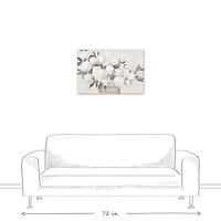 Gray Distressed Hydrangeas Canvas Wall Art