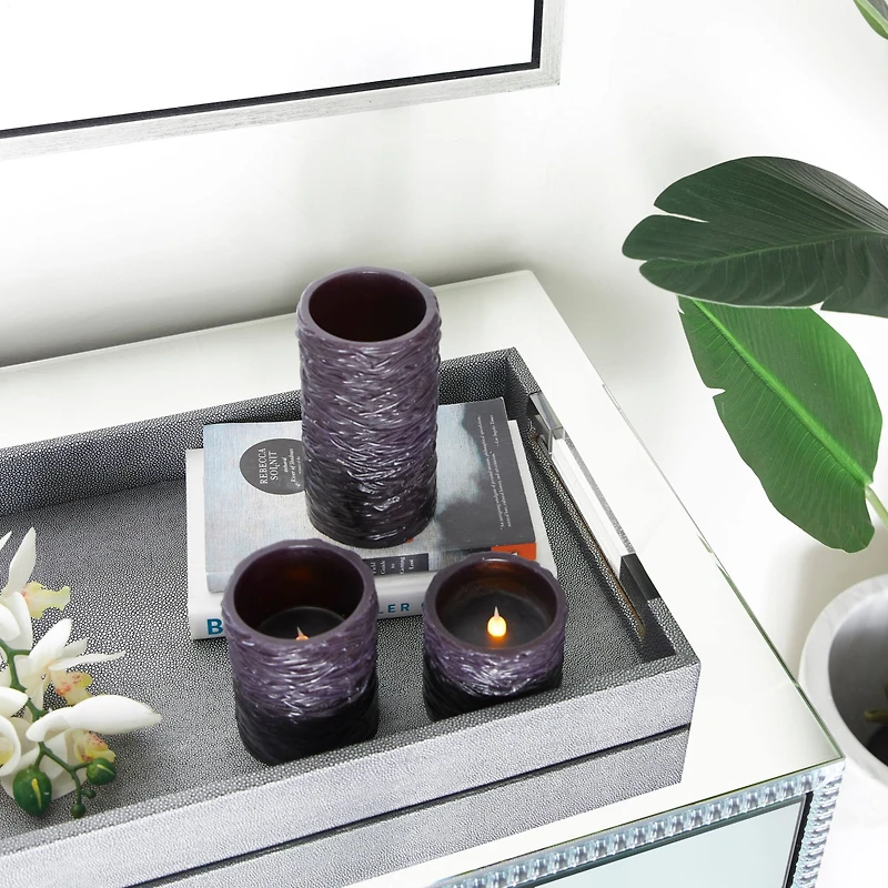 Black Coastal Flameless Candle Set