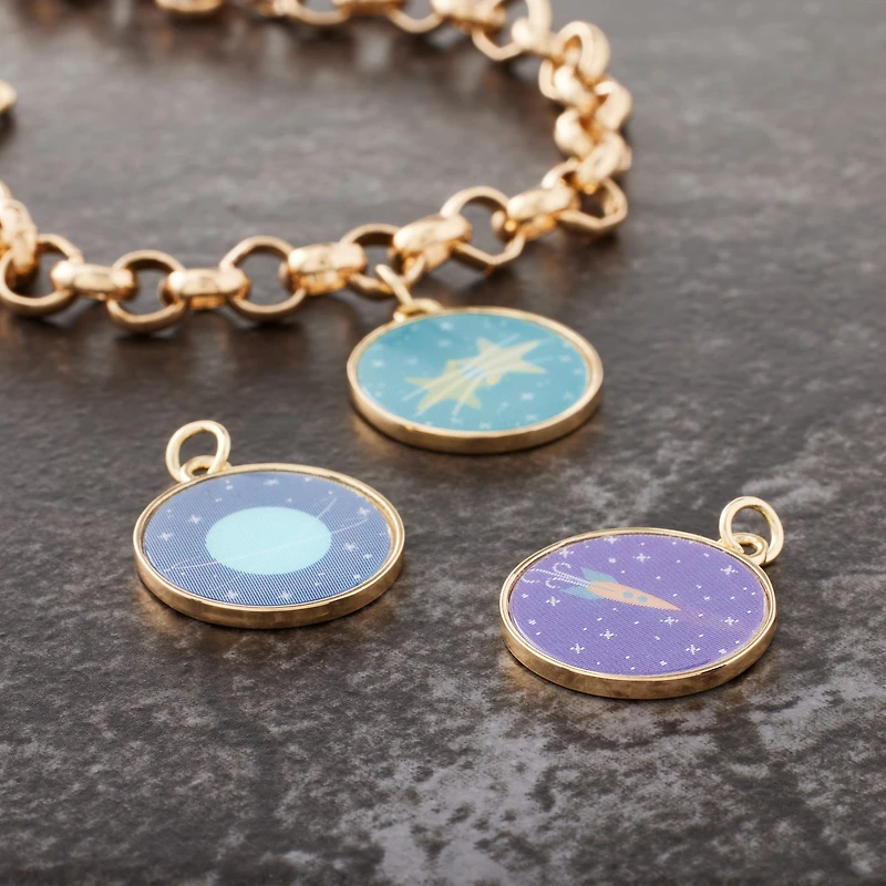 Round Lenticular Space Charm Set by Bead Landing™