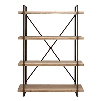 Brown Wood & Metal Industrial Shelving Unit