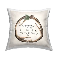 Stupell Industries Merry & Bright Woodsy Throw Pillow