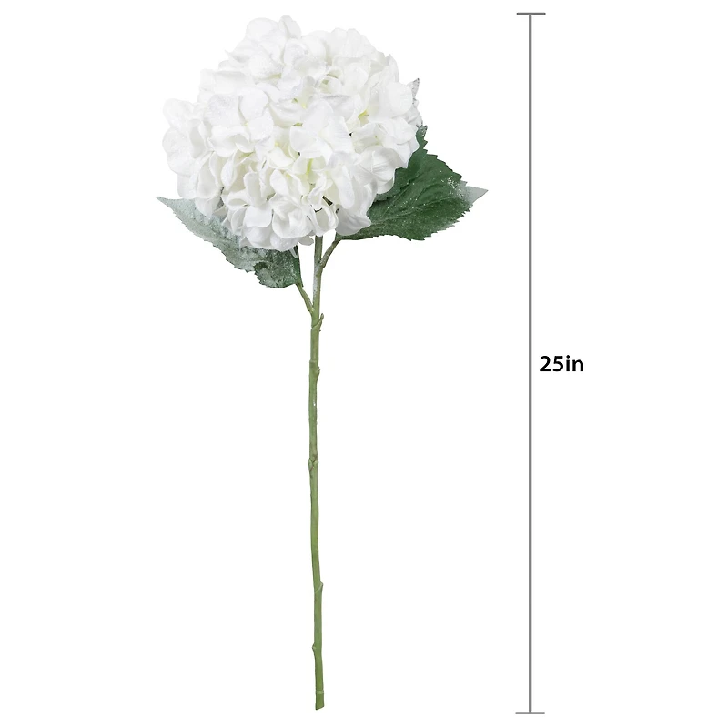 25" White Snow Hydrangea Stem by Ashland®