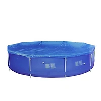 18ft. Apertured Round Swimming Pool Cover with Rope Ties