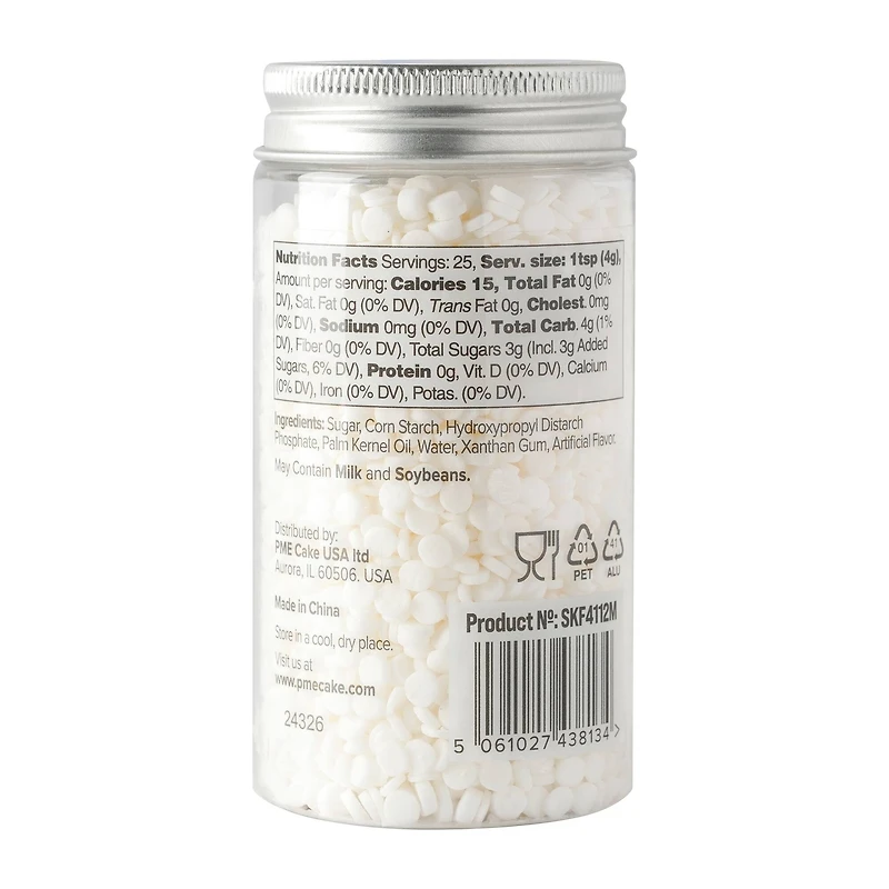 PME Cake Sweet Street® 3.5oz. Flat Round Confetti Sprinkles