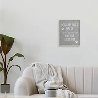 Stupell Industries Dogs are God's Way Quote Pawprint Pet Humor Wall Plaque