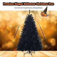6ft. Unlit Black Artificial Christmas Tree