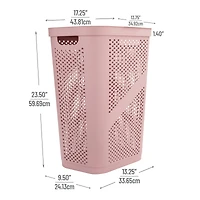 Mind Reader 60L Perforated Plastic Laundry Hamper with Lid