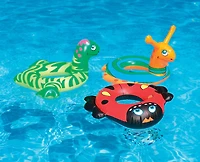 Swim Central 24" Inflatable Red & Black Ladybug Swim Ring Tube Pool Float