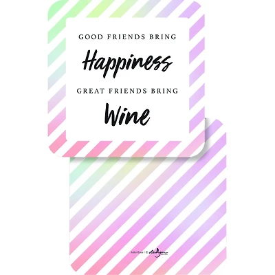 JAM Paper 4" Spectrum Drinking Coasters, 6ct.