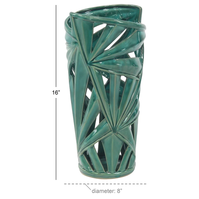 CosmoLiving by Cosmopolitan Green Ceramic Vase