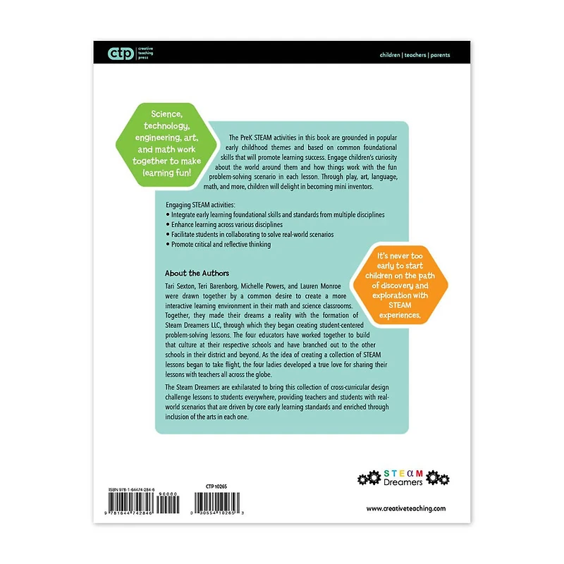 Creative Teaching Press® STEAM Learning Activities, Grade PreK