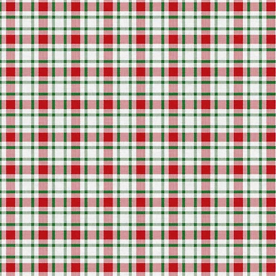 Fabric Editions White Winter Plaid Cotton Fabric
