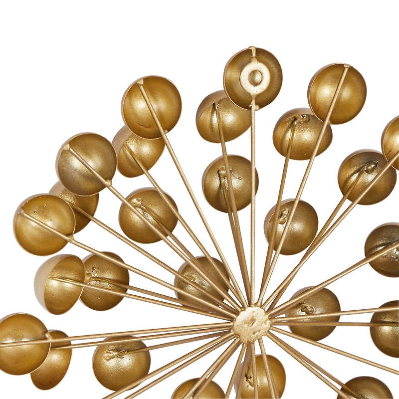 CosmoLiving by Cosmopolitan 12" Gold Metal Modern Orb Sculpture